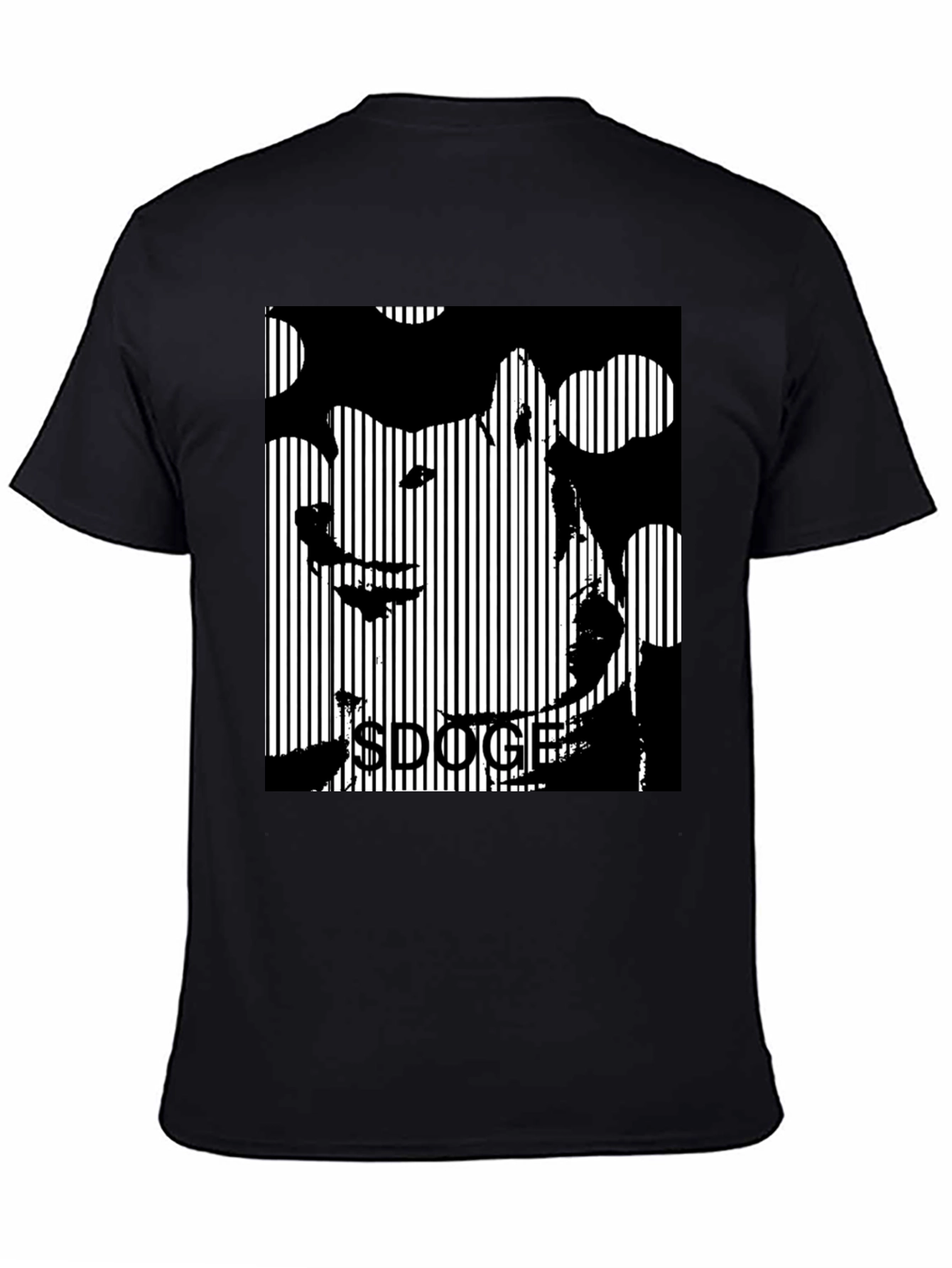 Doge Vertical Stripe Graphic Tee