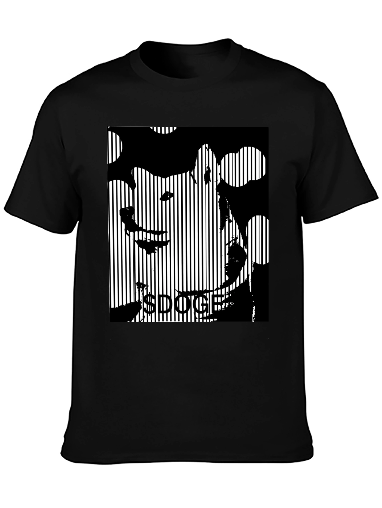 Doge Vertical Stripe Graphic Tee