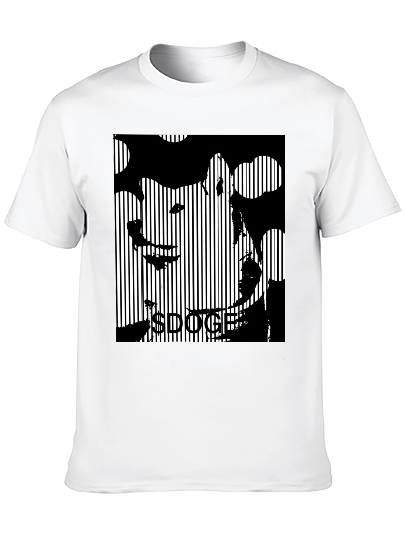 Doge Vertical Stripe Graphic Tee