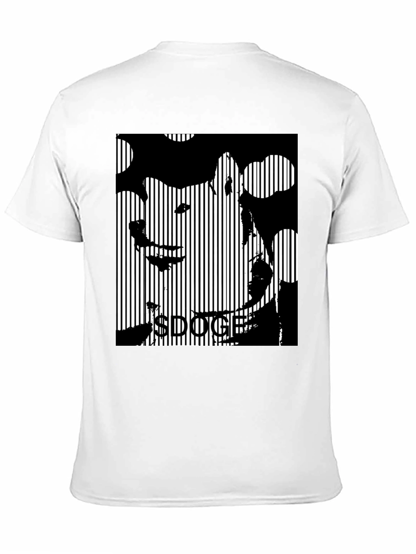 Doge Vertical Stripe Graphic Tee