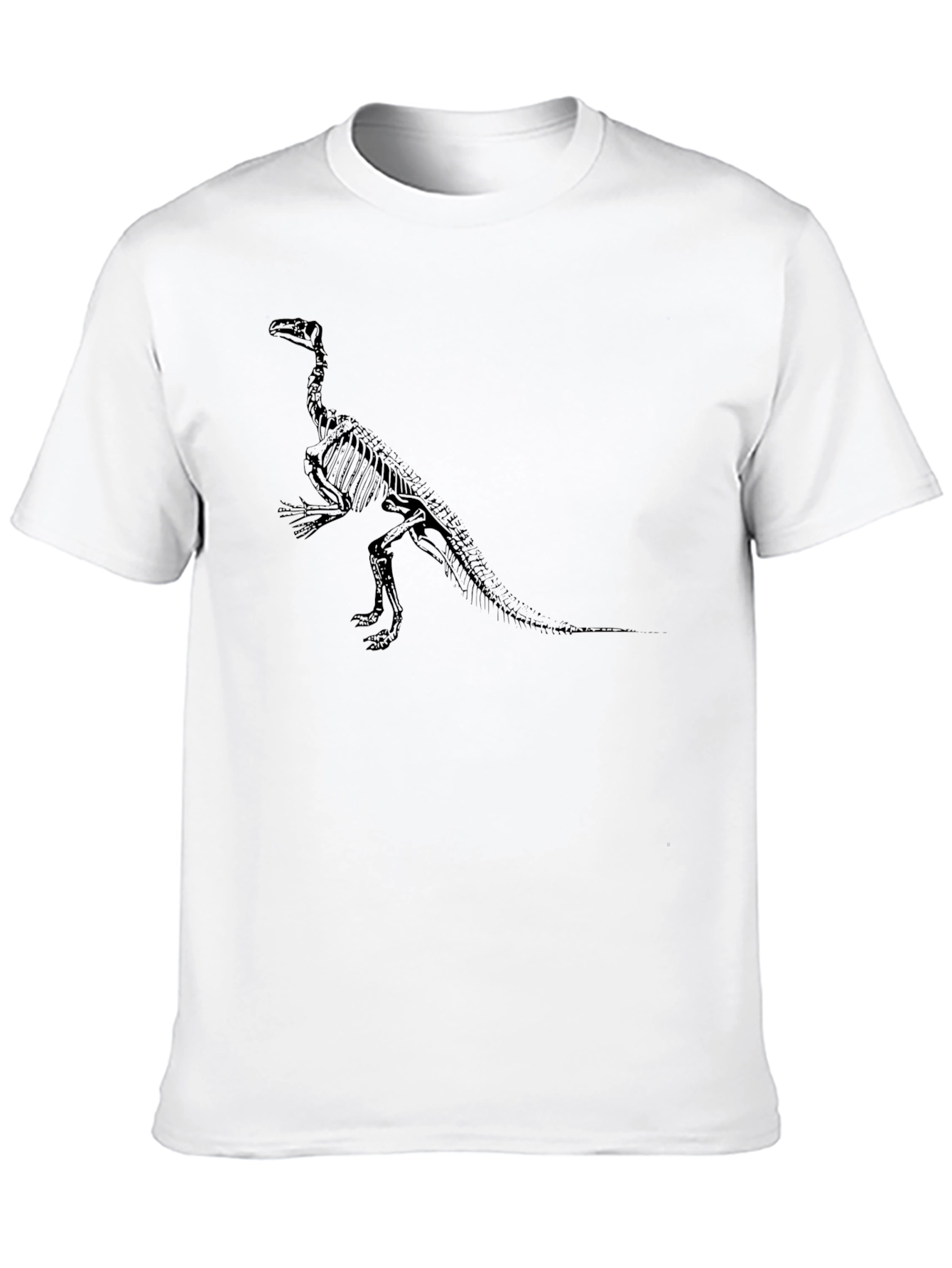 Dinosaur Skeleton Graphic Tee - Black