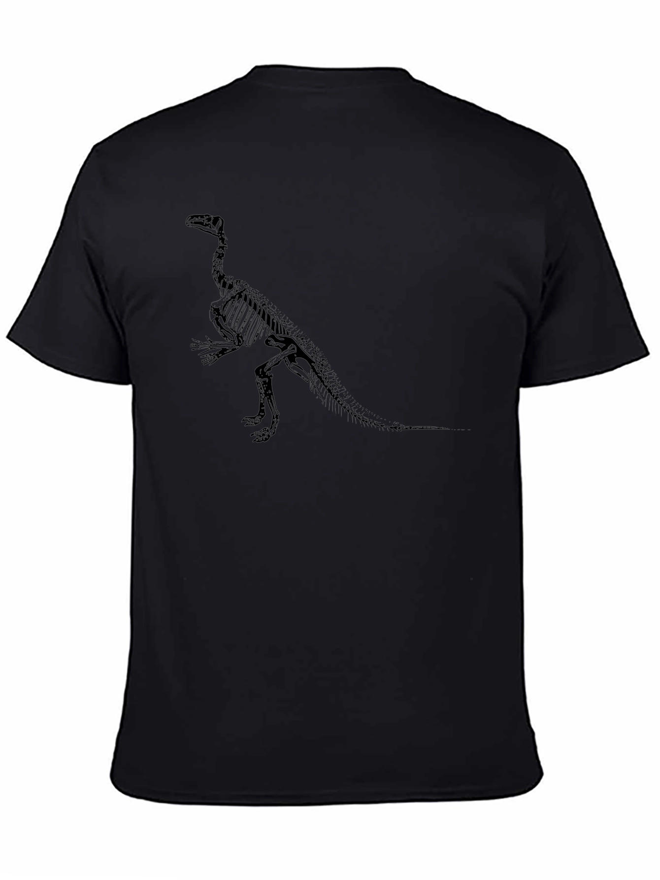 Dinosaur Skeleton Graphic Tee - Black