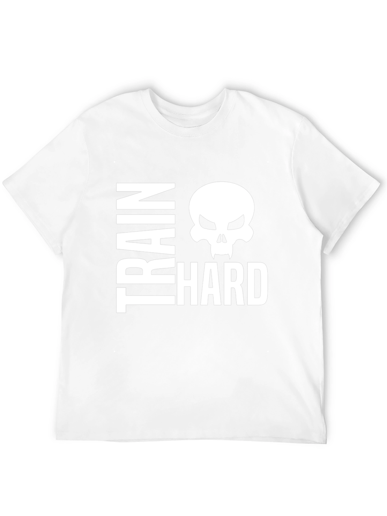Train Hard Skull Graphic T-Shirt Black