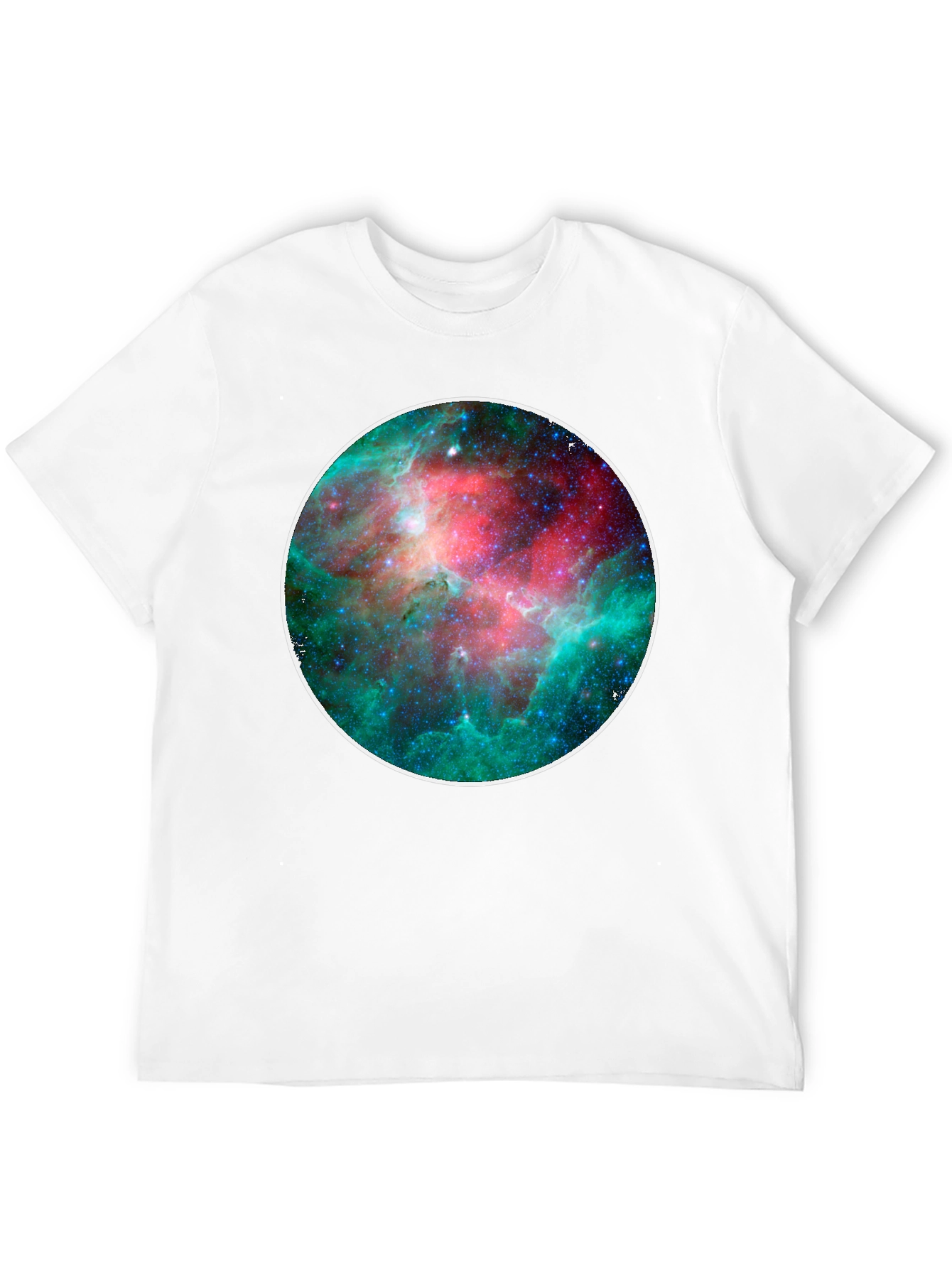 Cosmic Nebula Print Black T-Shirt