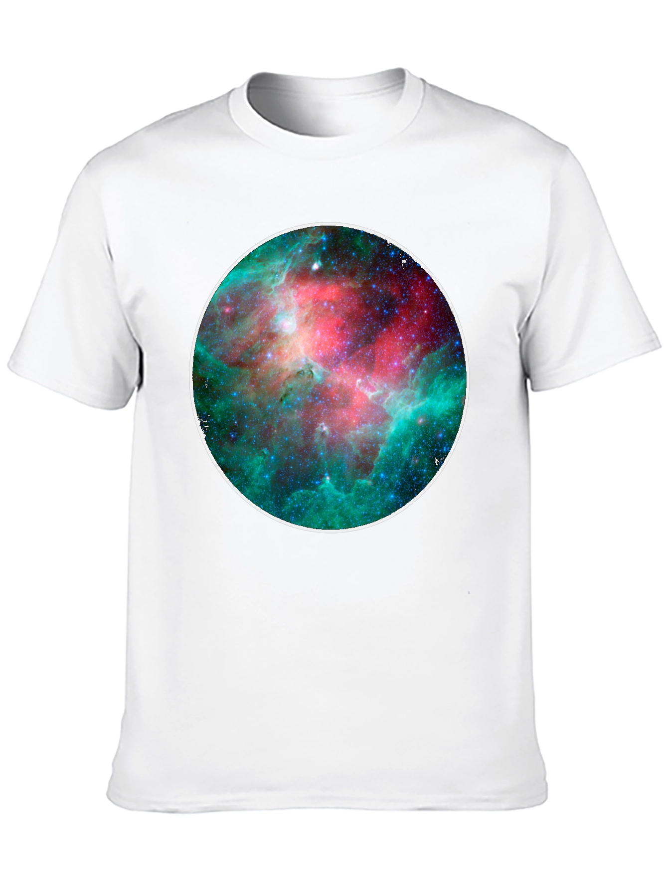 Cosmic Nebula Print Black T-Shirt