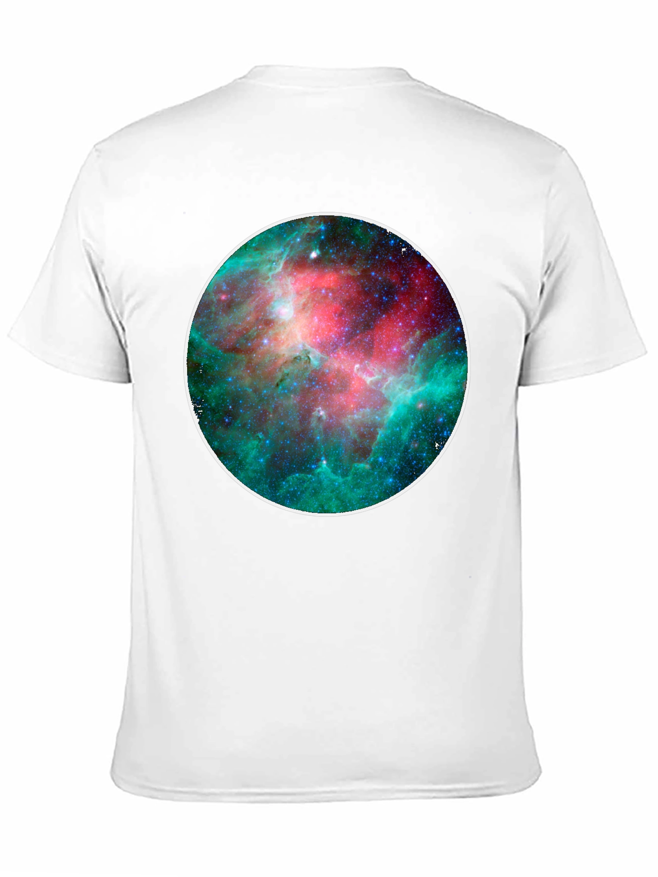 Cosmic Nebula Print Black T-Shirt