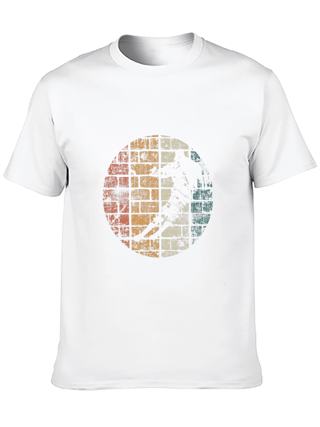 Retro Graphic T-Shirt - Distressed Skater Design