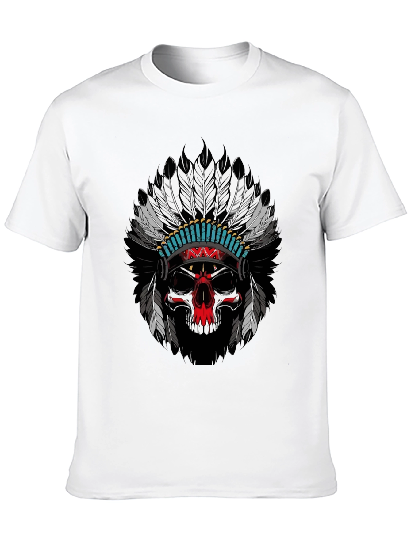 Skull Headdress Graphic T-Shirt