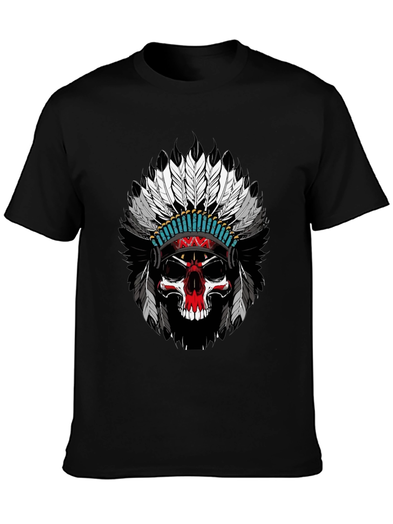 Skull Headdress Graphic T-Shirt
