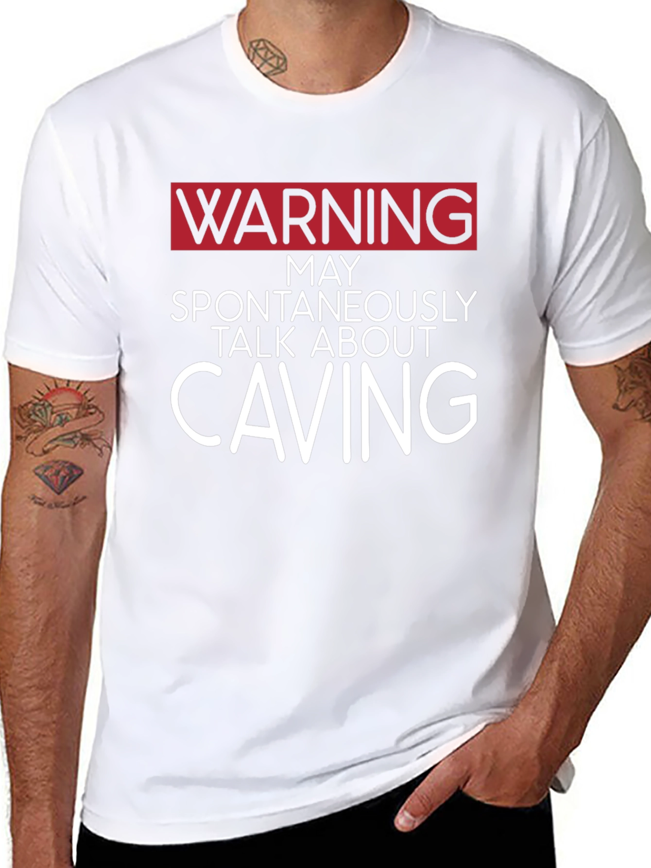 Warning May Spontaneously Talk About Caving T-Shirt