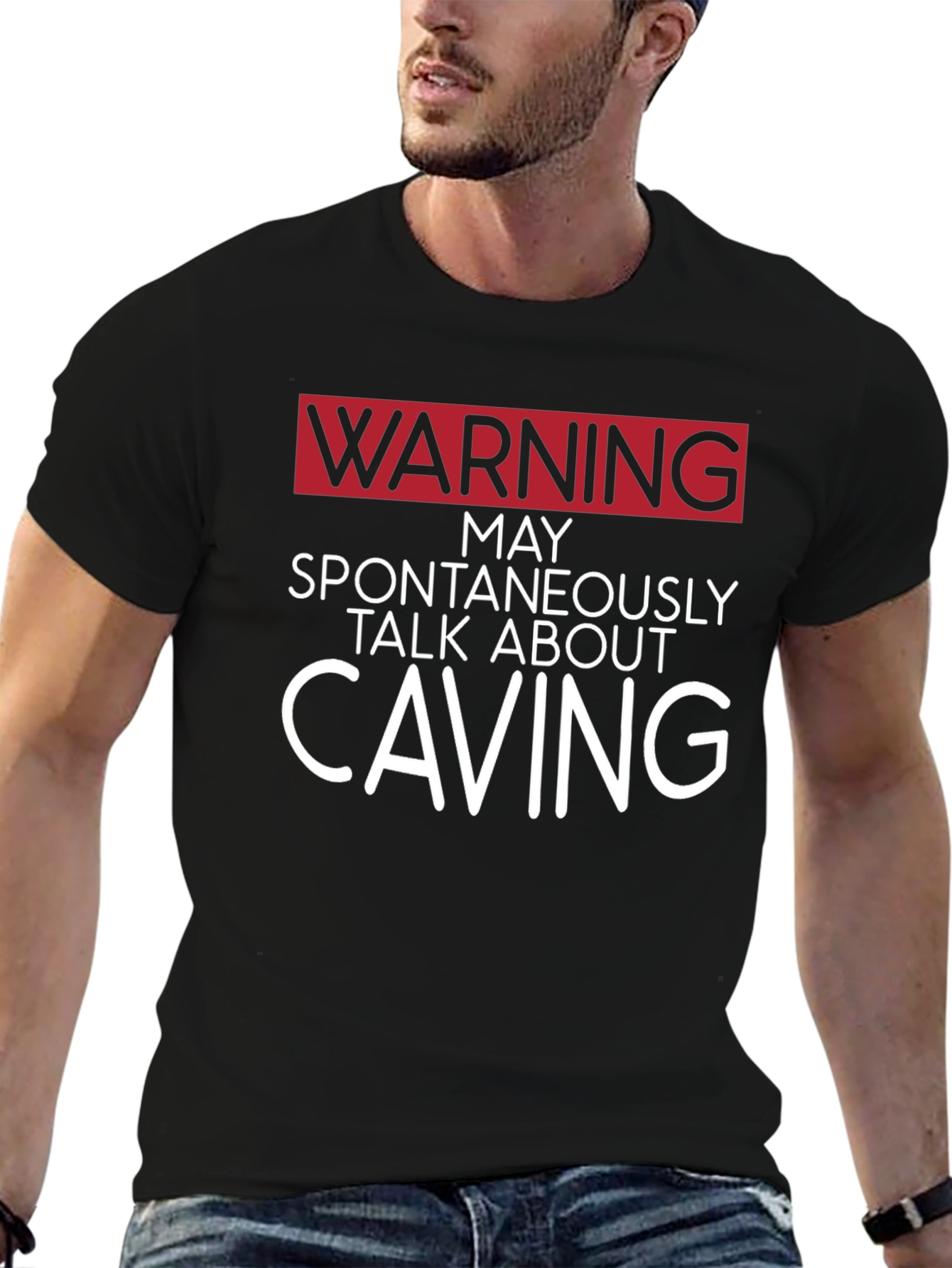 Warning May Spontaneously Talk About Caving T-Shirt
