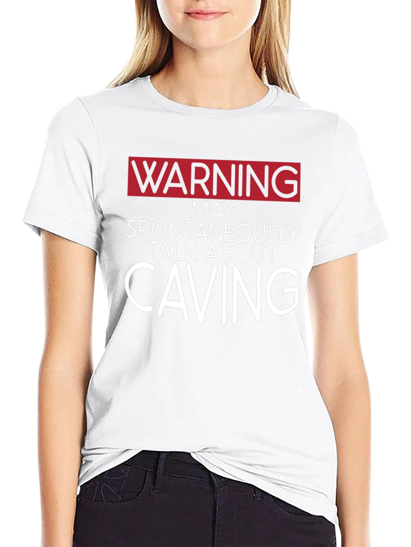 Warning May Spontaneously Talk About Caving T-Shirt