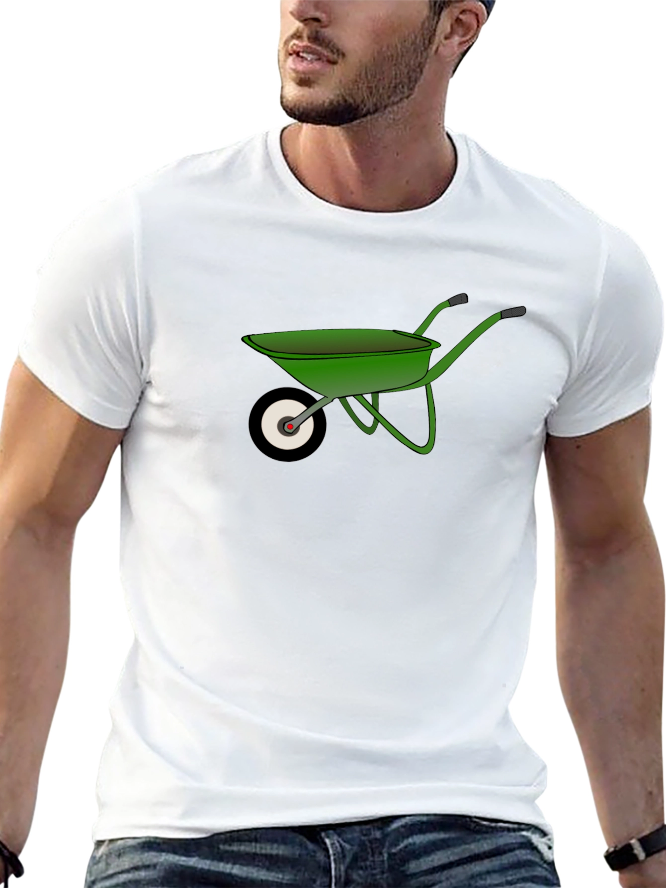 Wheelbarrow Graphic Tee - Black Cotton Comfort