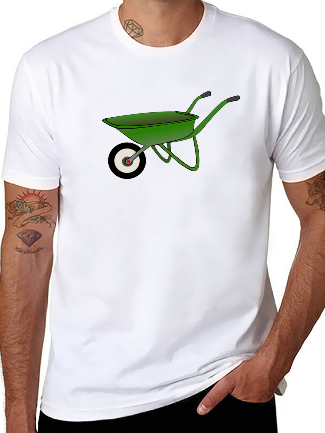 Wheelbarrow Graphic Tee - Black Cotton Comfort