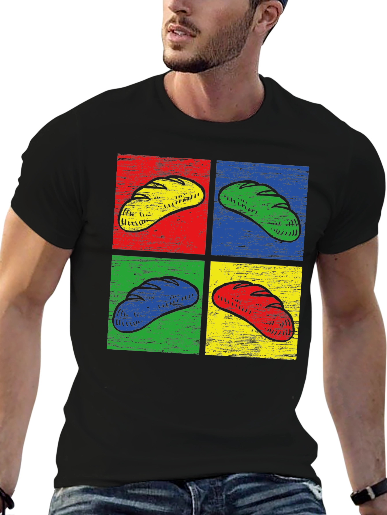 Pop Art Bread Graphic T-Shirt