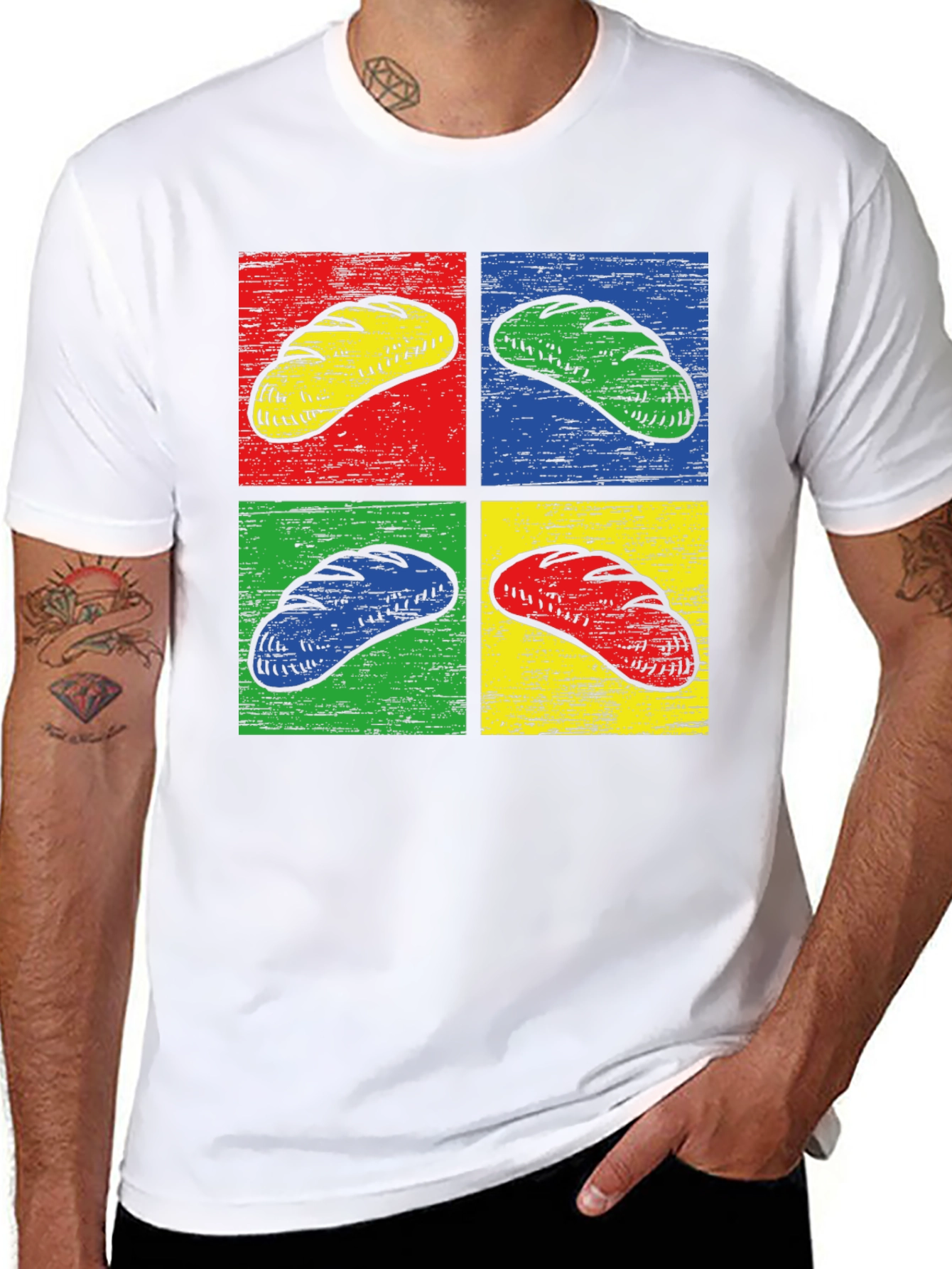 Pop Art Bread Graphic T-Shirt