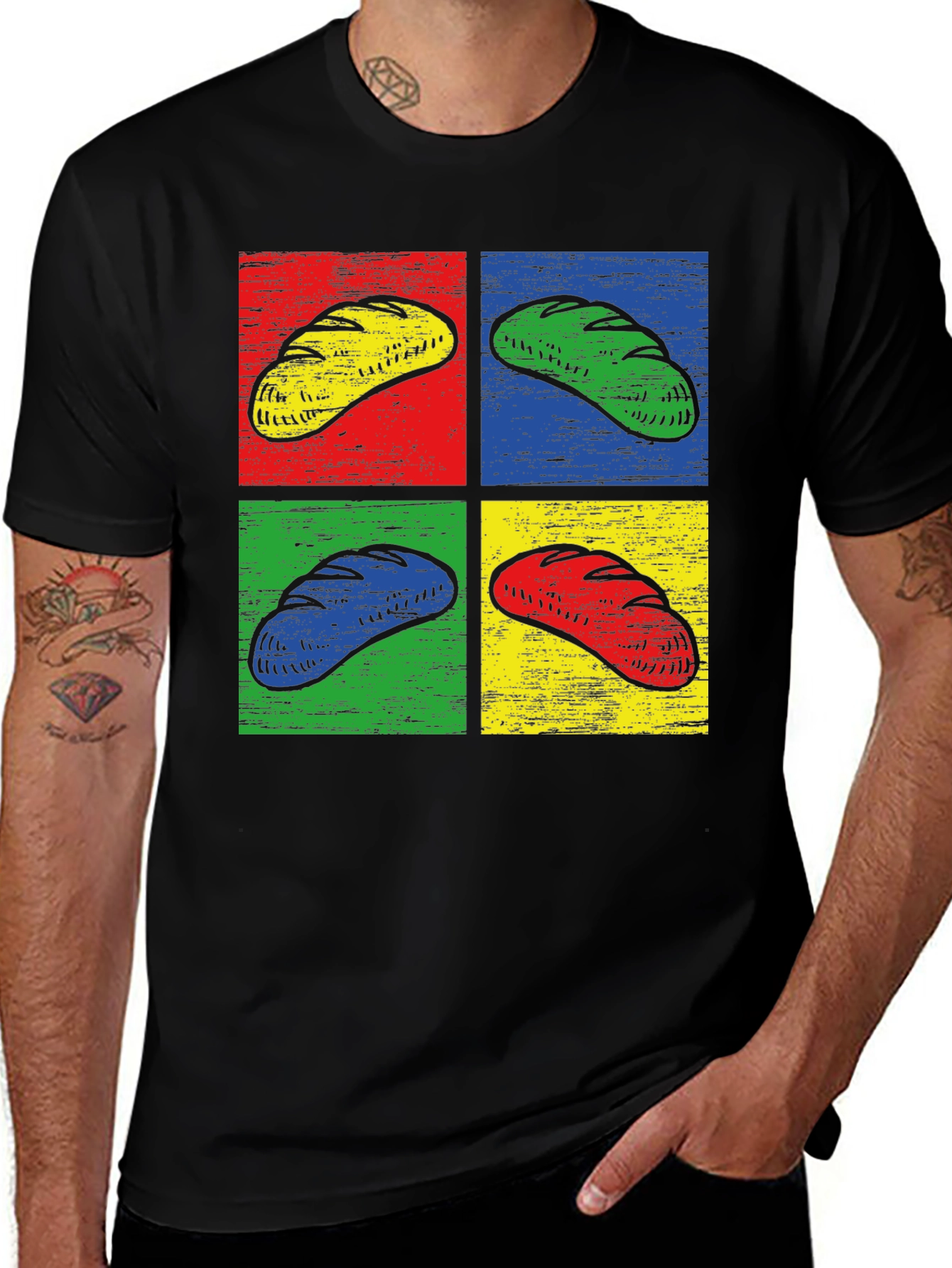 Pop Art Bread Graphic T-Shirt