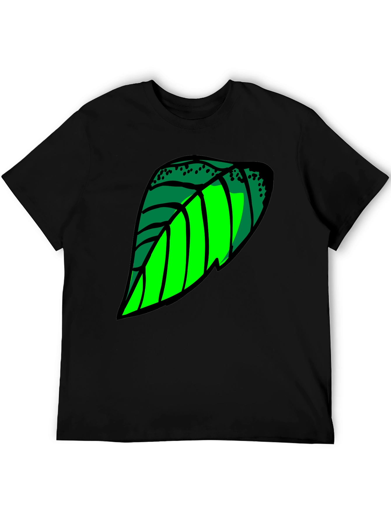 Leaf Graphic T-Shirt - Cool Green Design