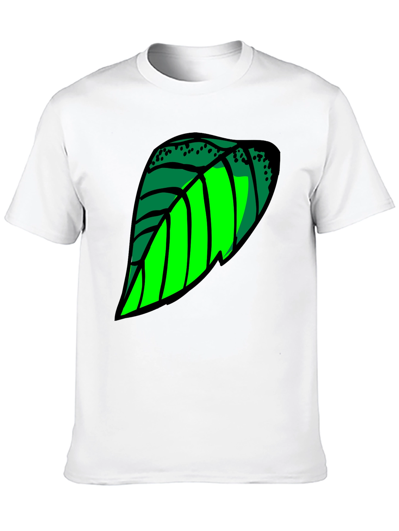 Leaf Graphic T-Shirt - Cool Green Design