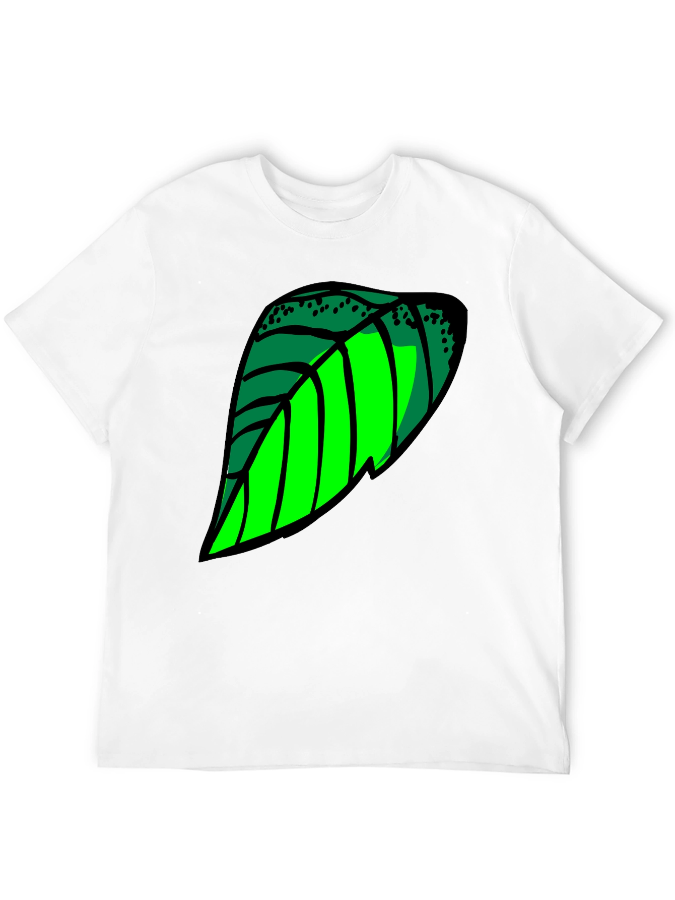 Leaf Graphic T-Shirt - Cool Green Design