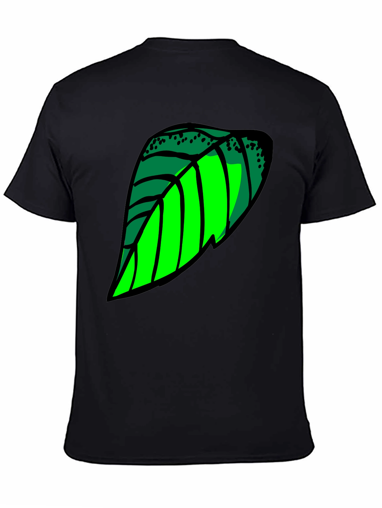 Leaf Graphic T-Shirt - Cool Green Design