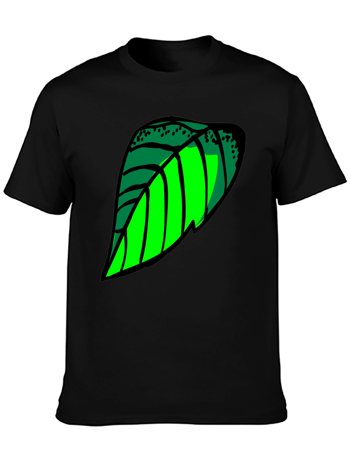 Leaf Graphic T-Shirt - Cool Green Design