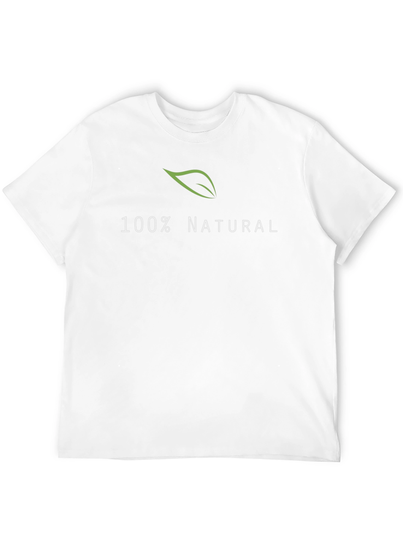 100% Natural Black Cotton T-Shirt