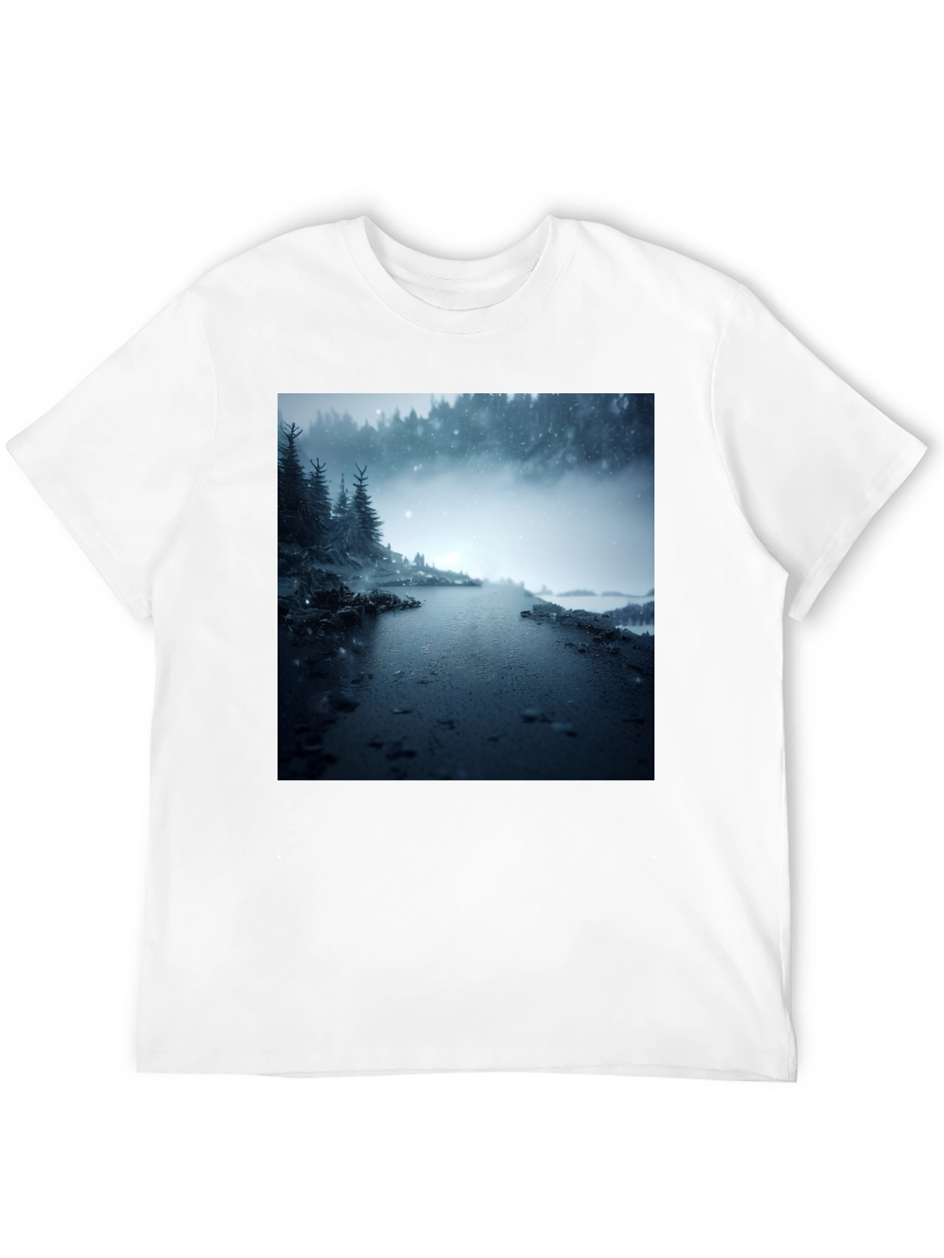 Winter Forest Road Graphic Tee