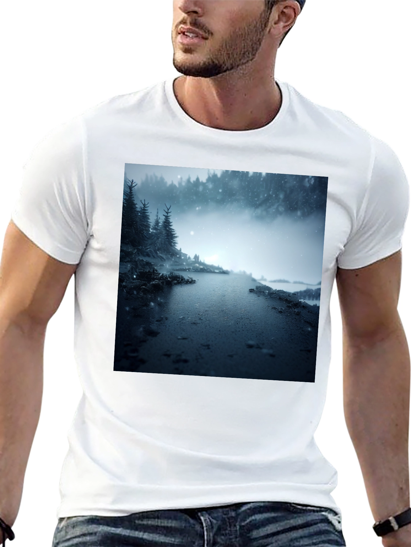 Winter Forest Road Graphic Tee