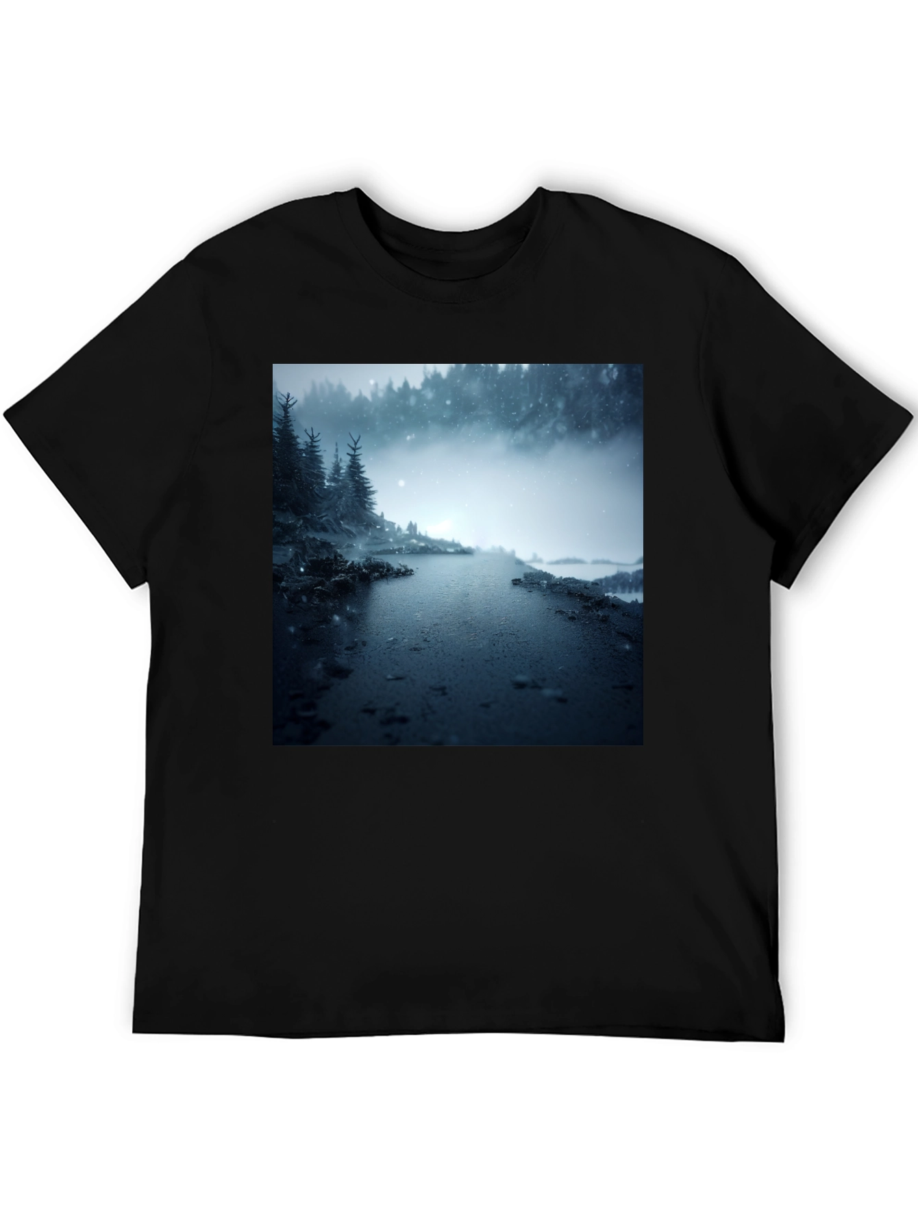 Winter Forest Road Graphic Tee