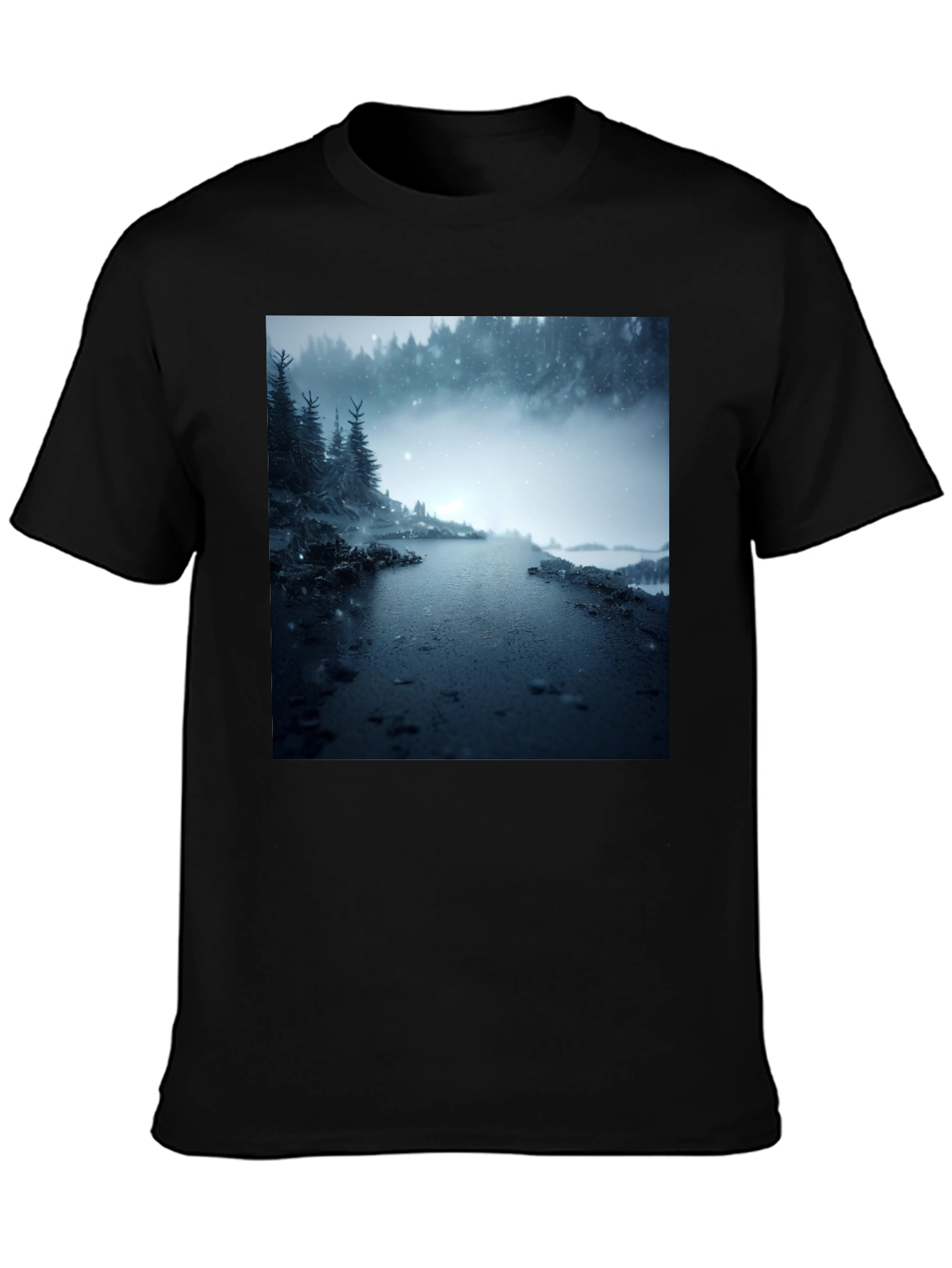 Winter Forest Road Graphic Tee