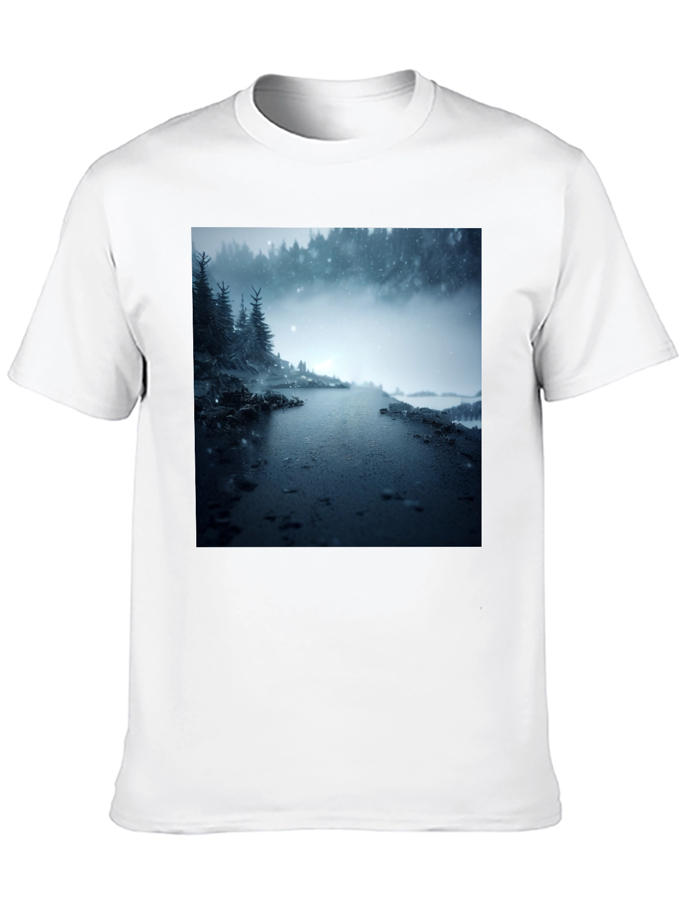 Winter Forest Road Graphic Tee