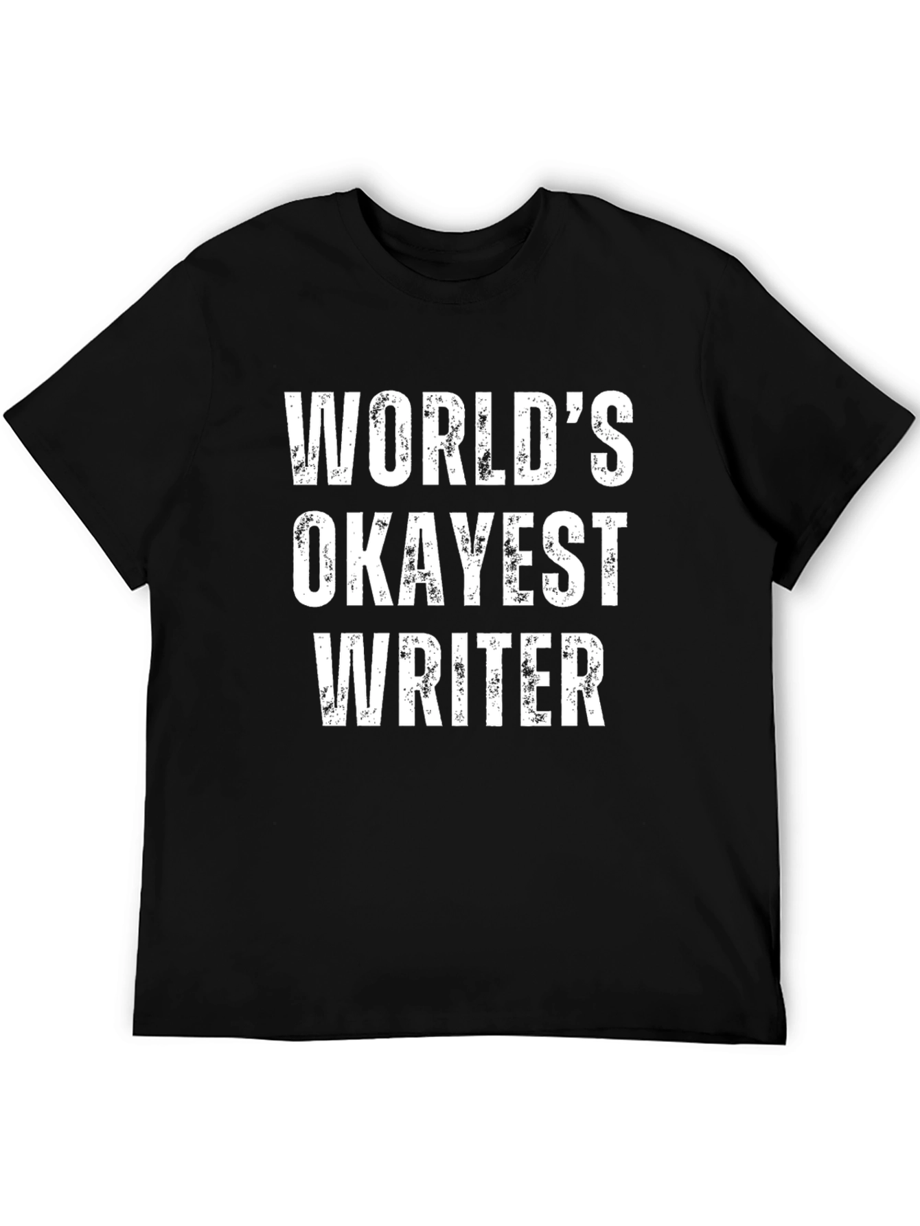 Worlds Okayest Writer T-Shirt Funny Novelty Tee