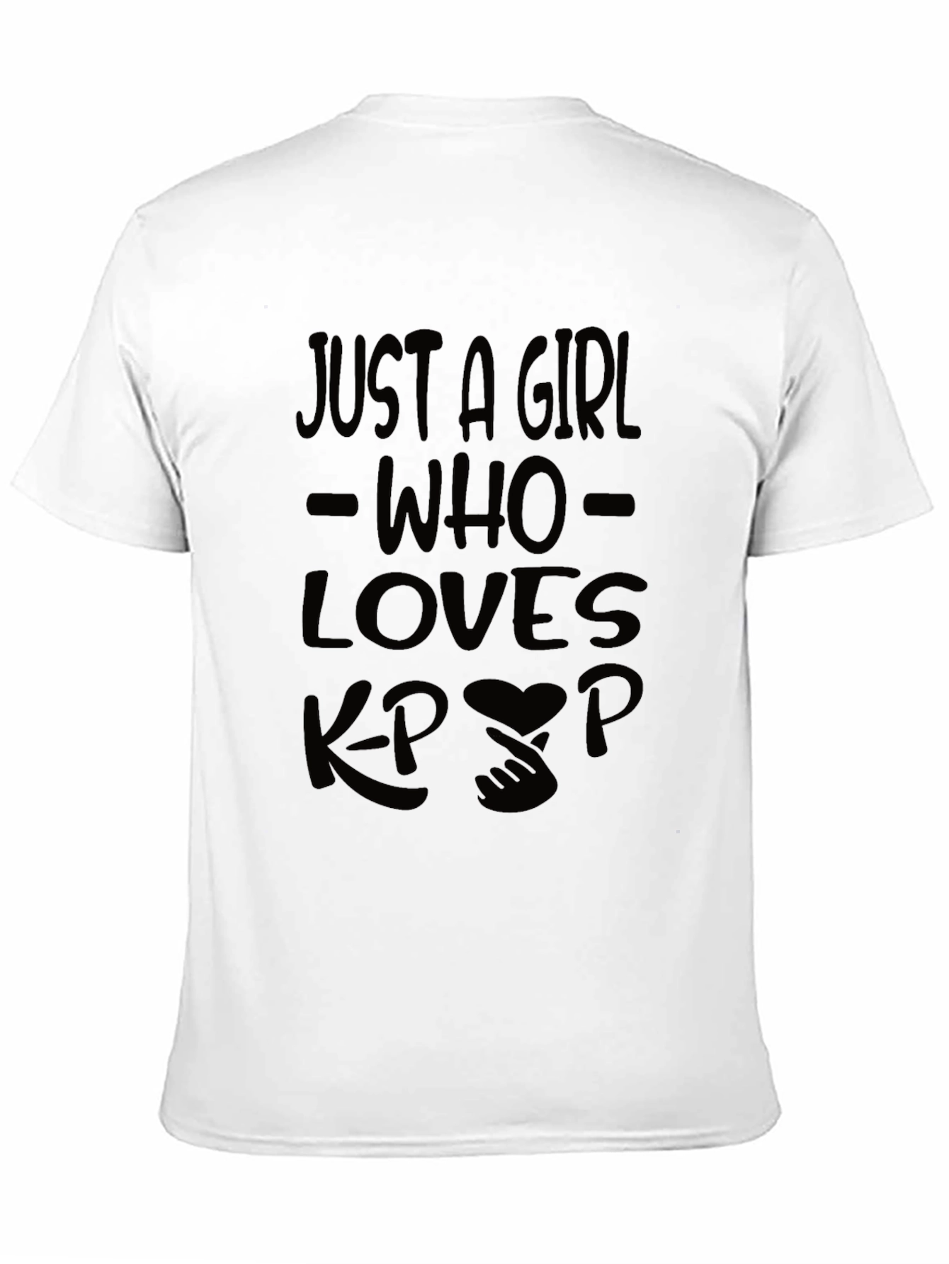 Just A Girl Who Loves Kpop Black T-Shirt
