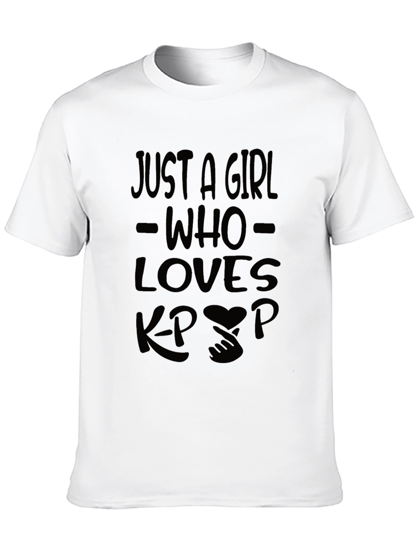 Just A Girl Who Loves Kpop Black T-Shirt