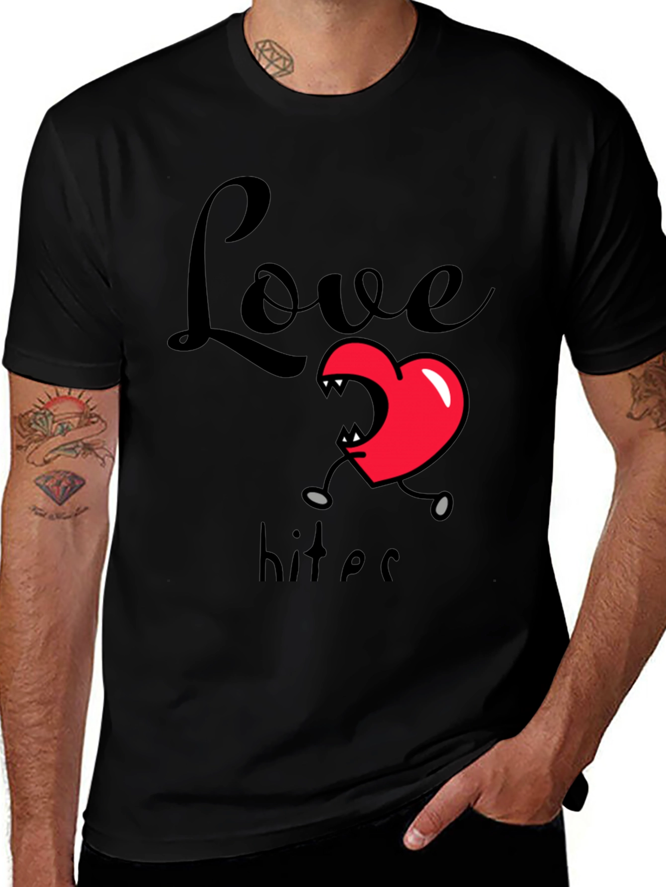 Love Bites Graphic T-Shirt - Black