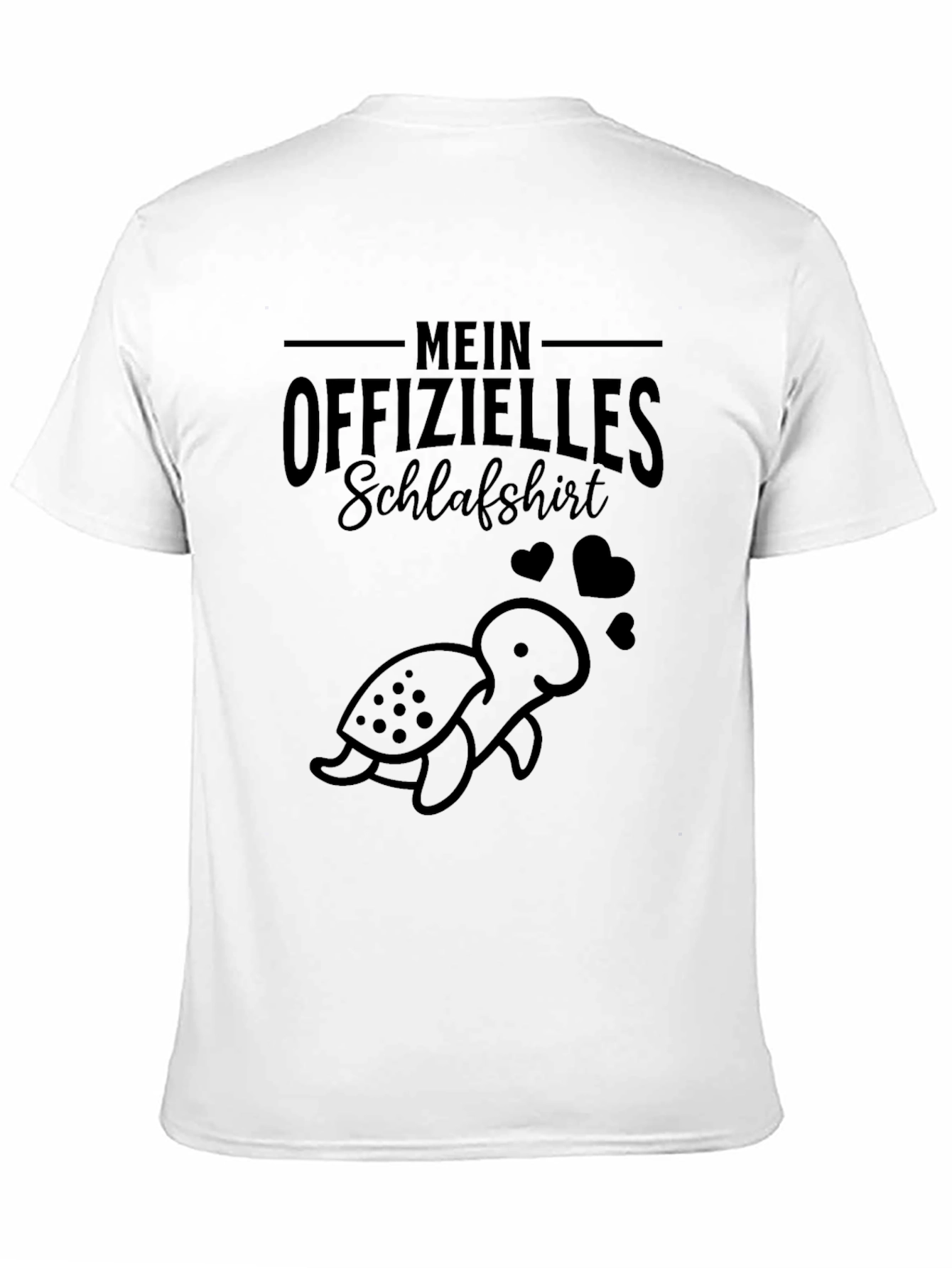 Mens Black Mein Offizielles Schlafshirt Graphic Tee