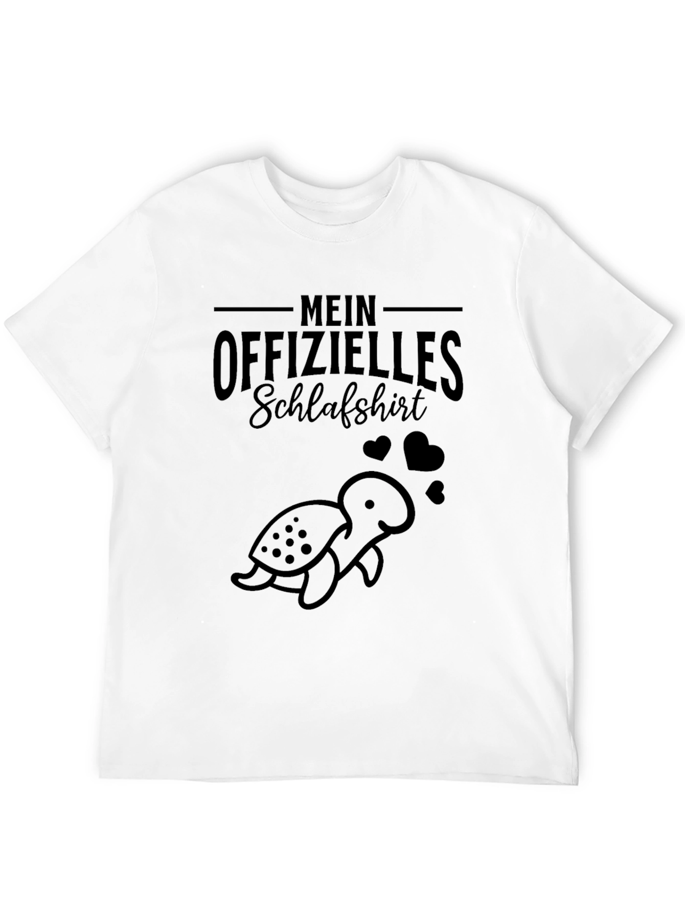Mens Black Mein Offizielles Schlafshirt Graphic Tee