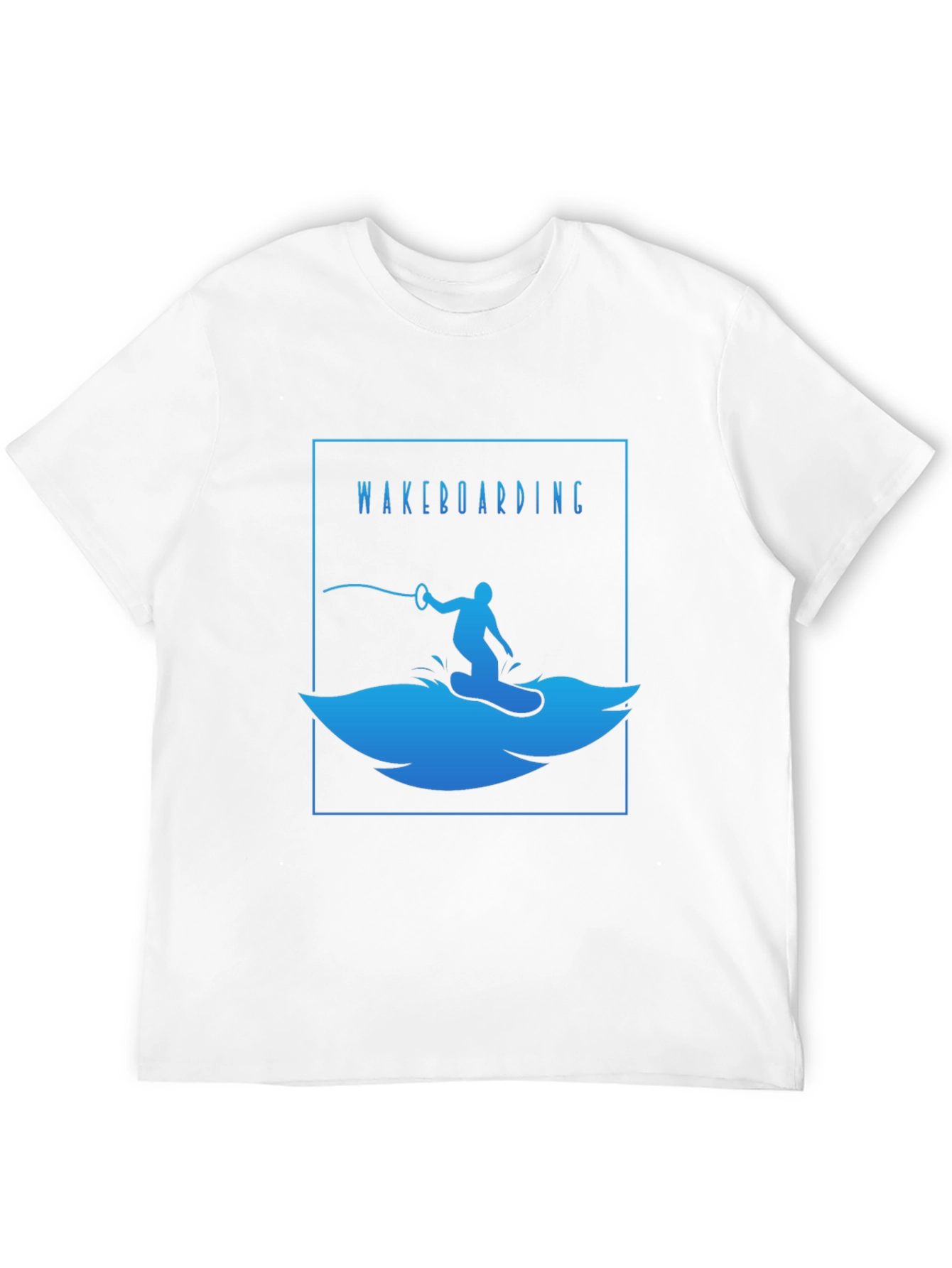 Wakeboarding T-Shirt - Black Cotton Graphic Tee