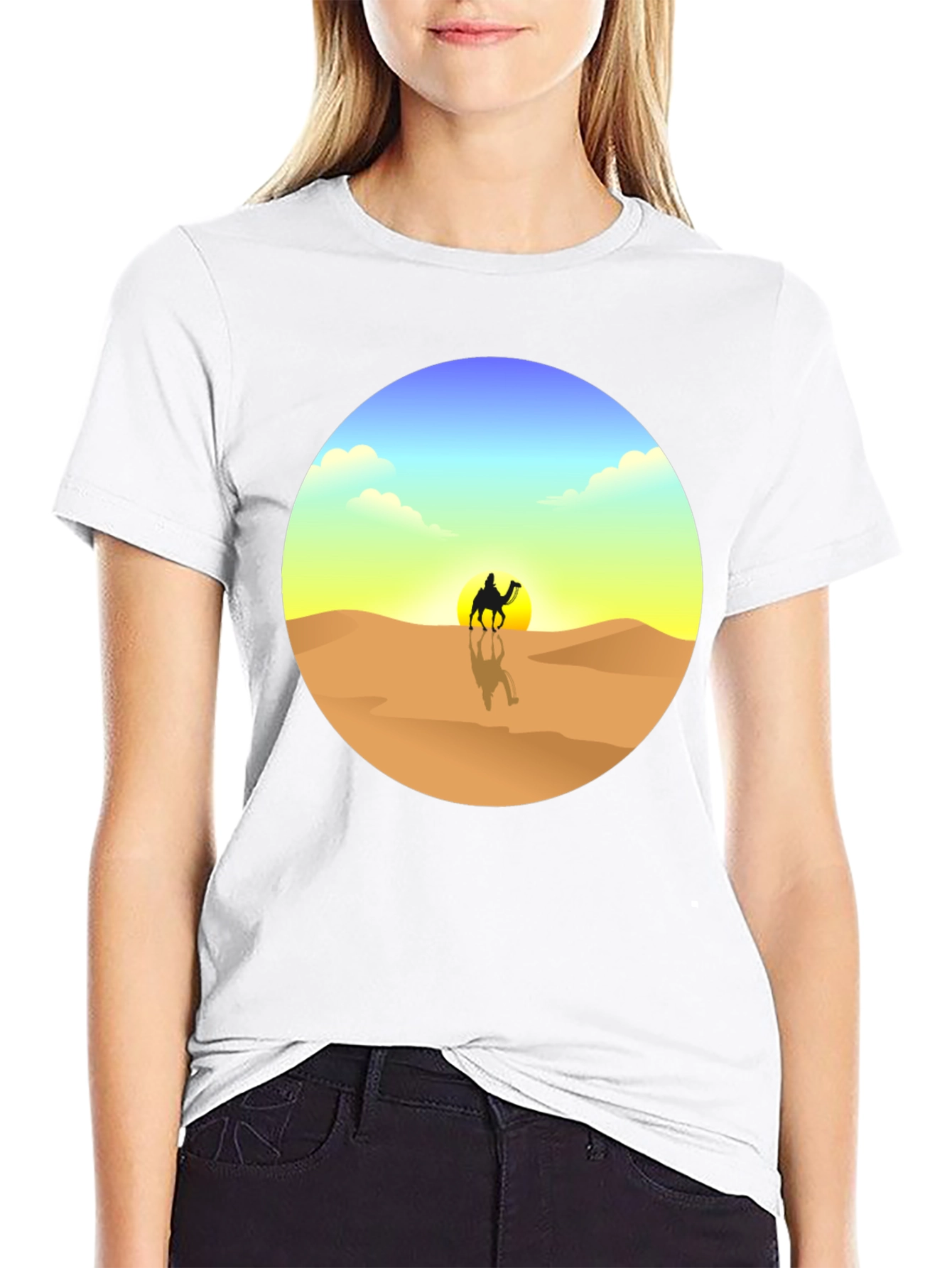 Desert Mirage T-Shirt - Black Graphic Tee
