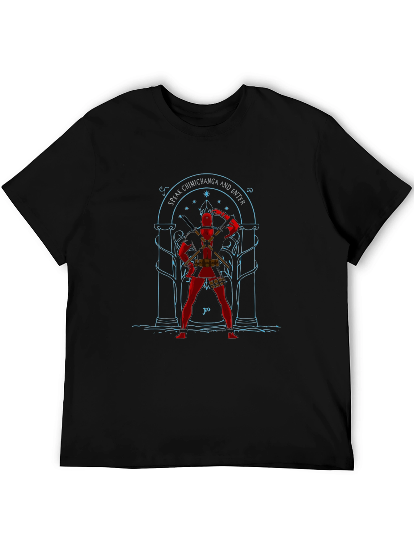 Speak Chimichanga Deadpool Black T-Shirt