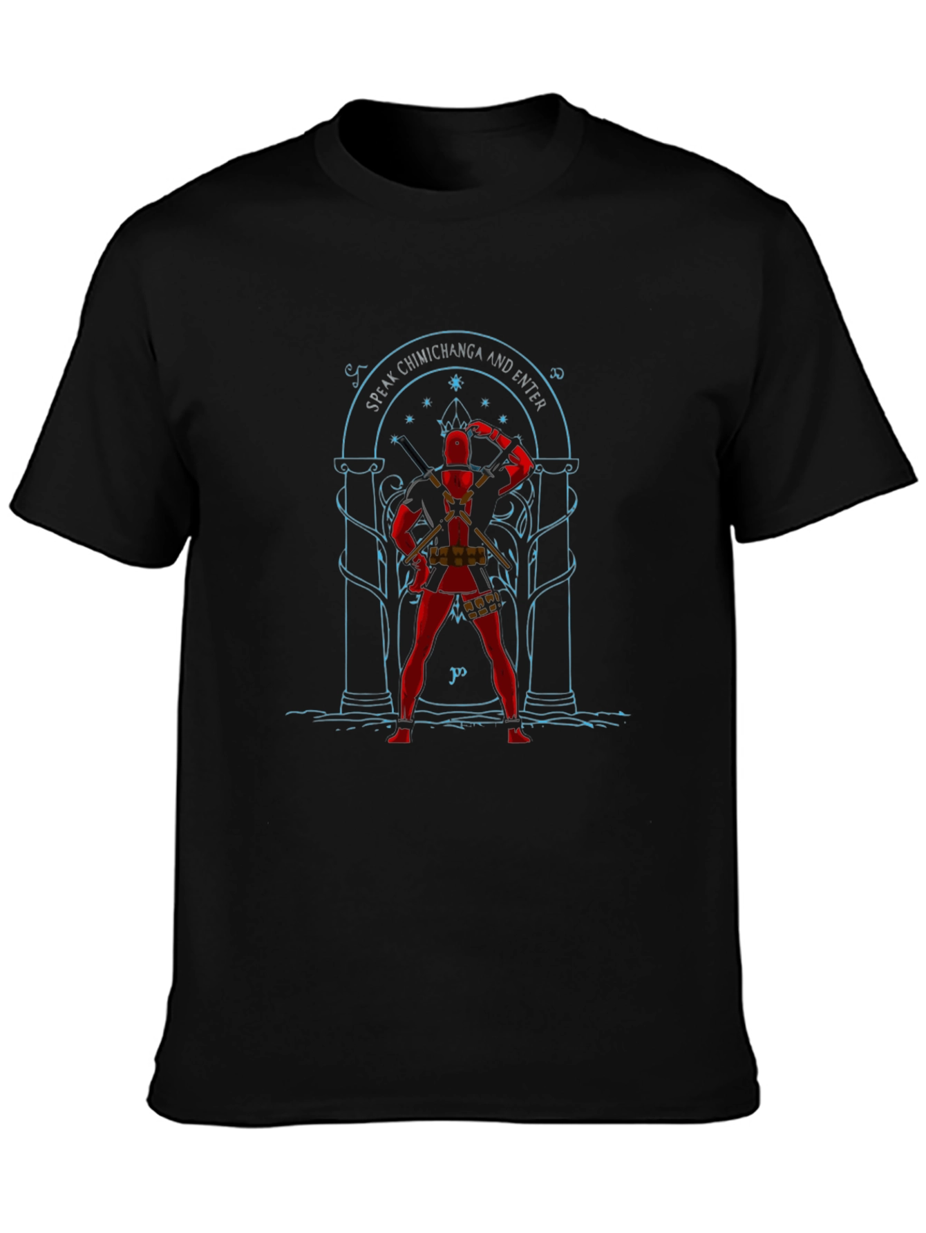 Speak Chimichanga Deadpool Black T-Shirt