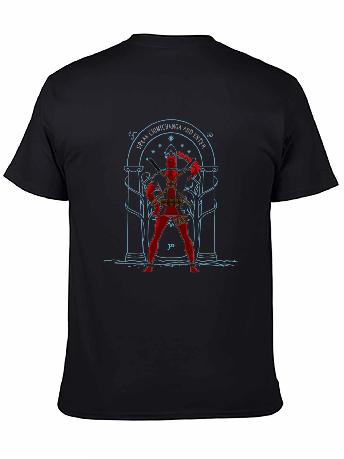 Speak Chimichanga Deadpool Black T-Shirt