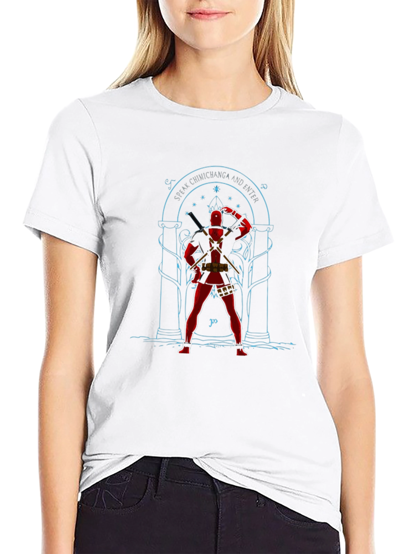Speak Chimichanga Deadpool Black T-Shirt