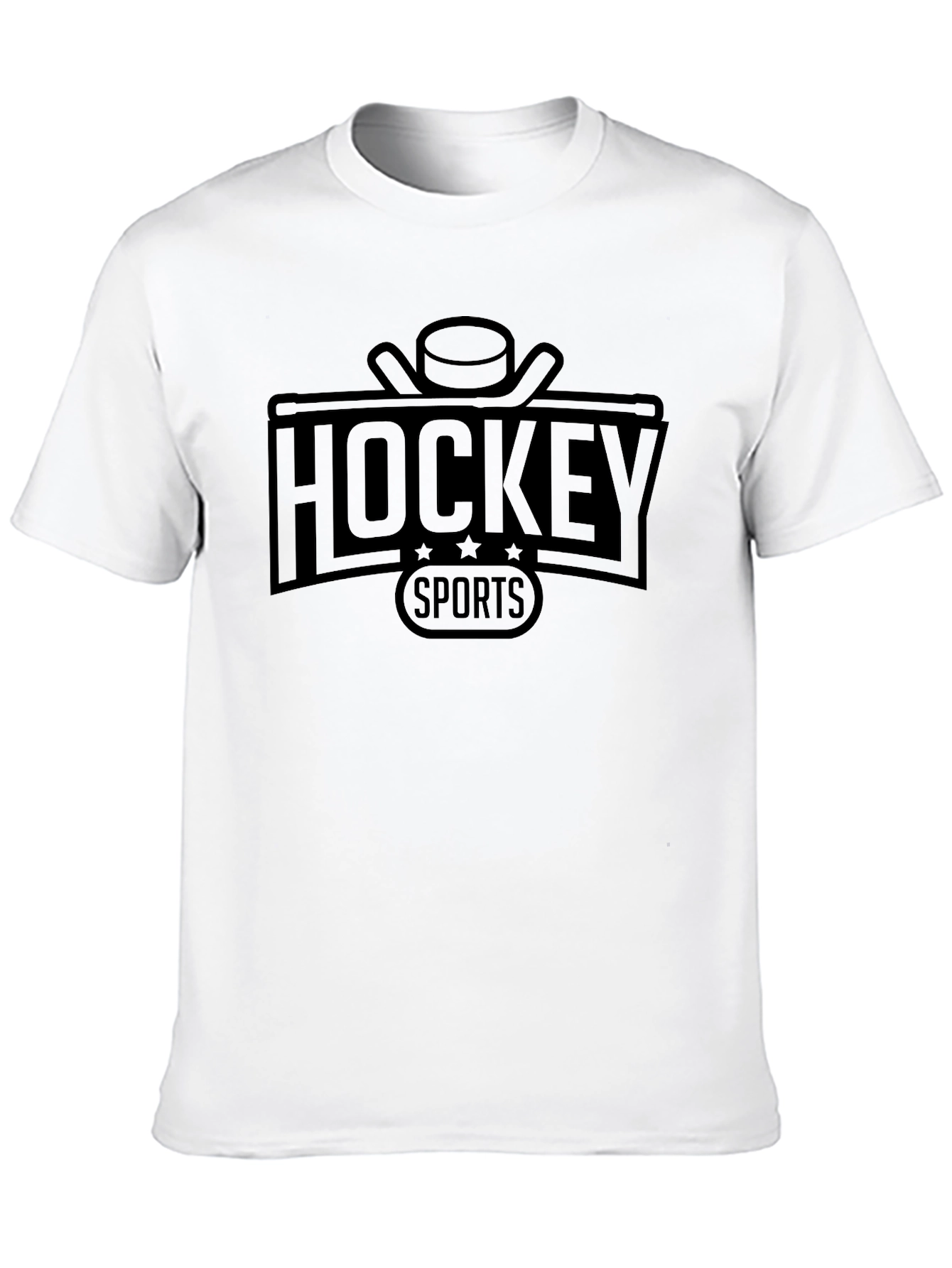 Hockey Sports Graphic Tee - Stylish Black T-Shirt