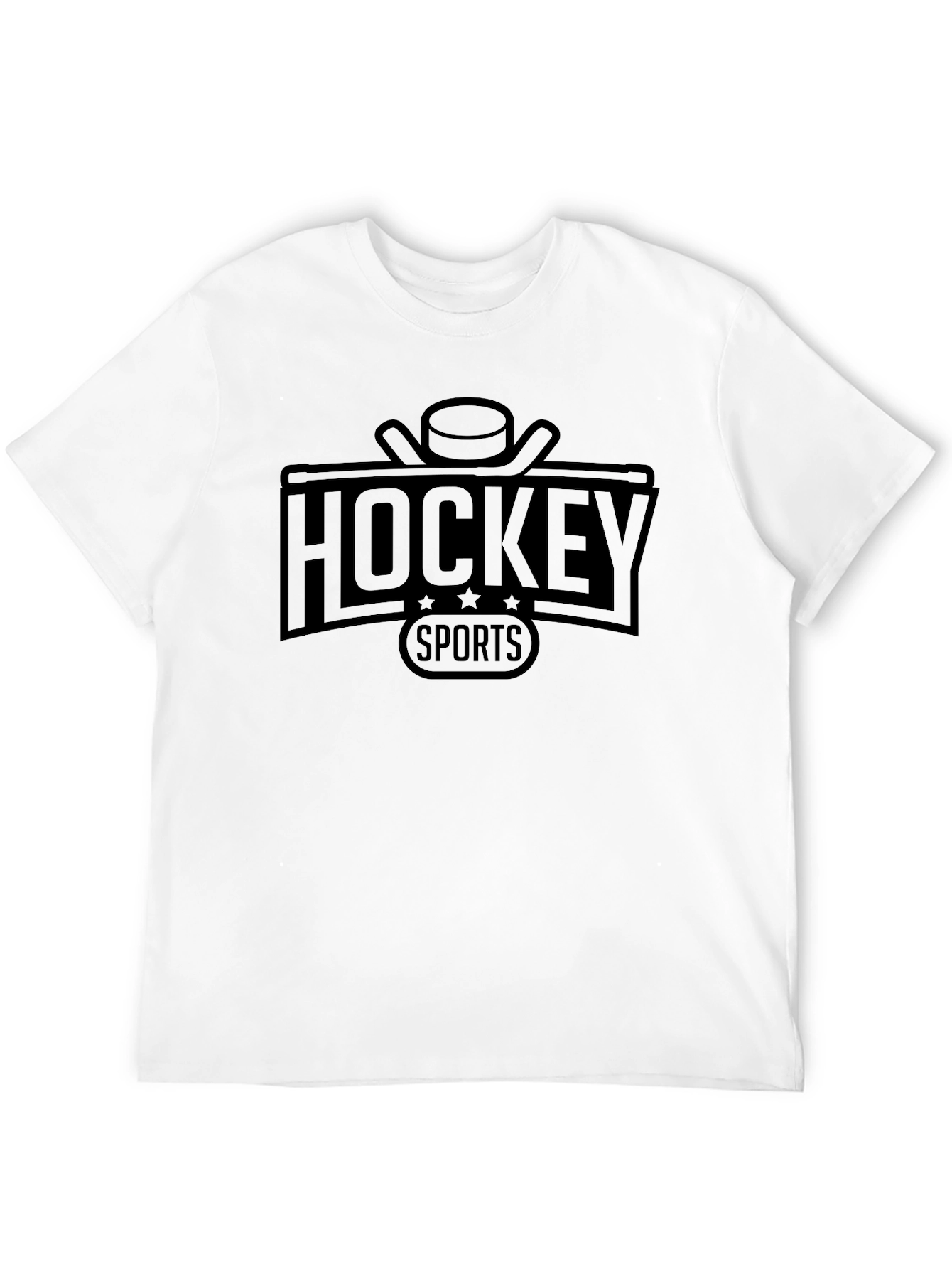 Hockey Sports Graphic Tee - Stylish Black T-Shirt