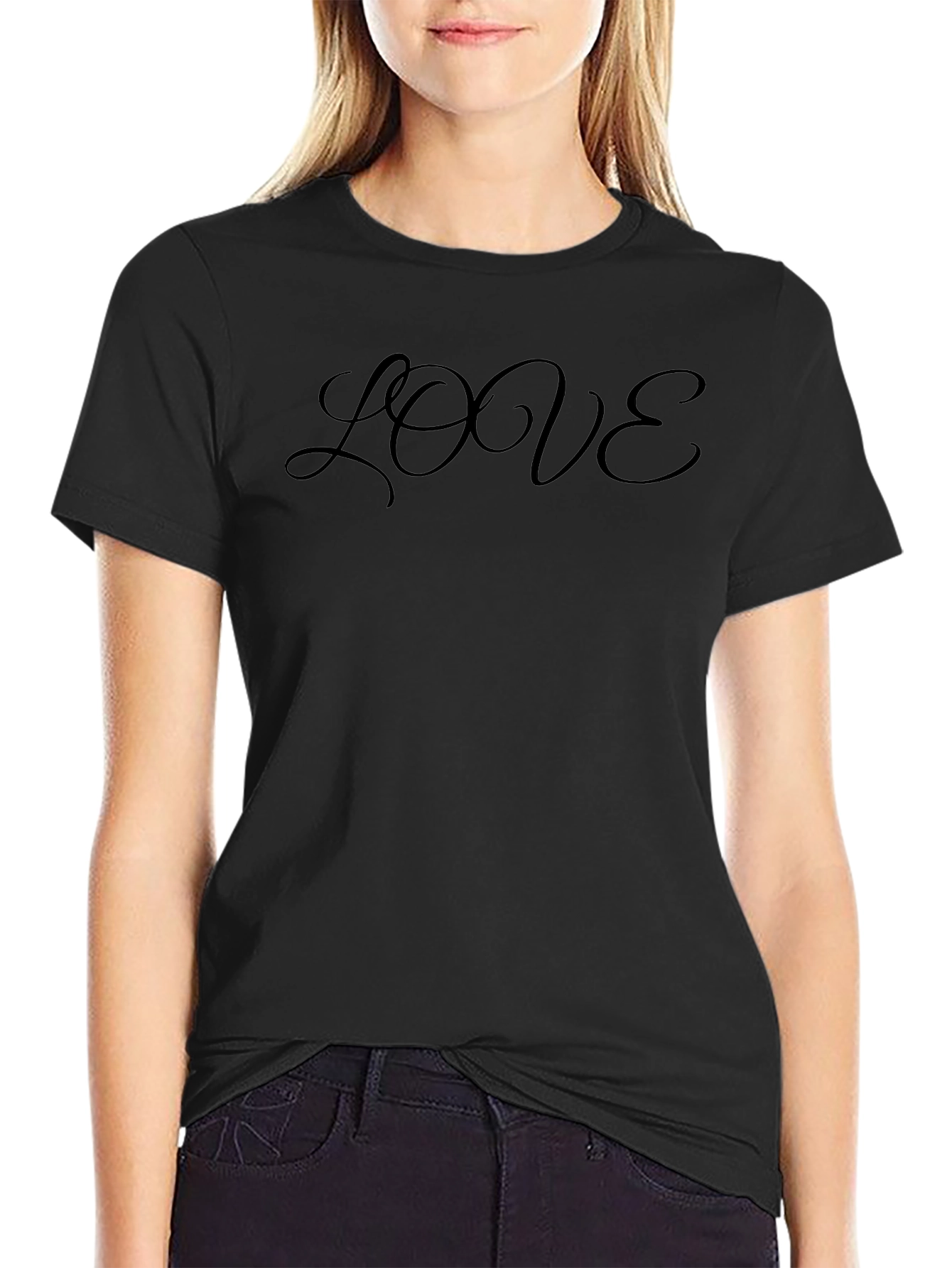 Love Script T-Shirt - Stylish Casual Wear