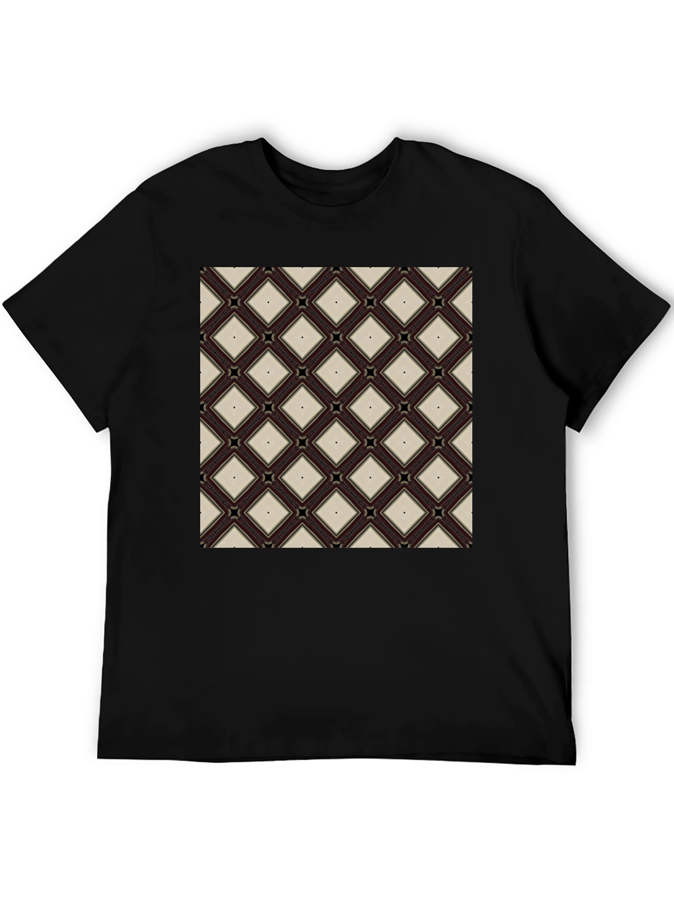 Diamond Pattern Tee - Modern Geometric Design