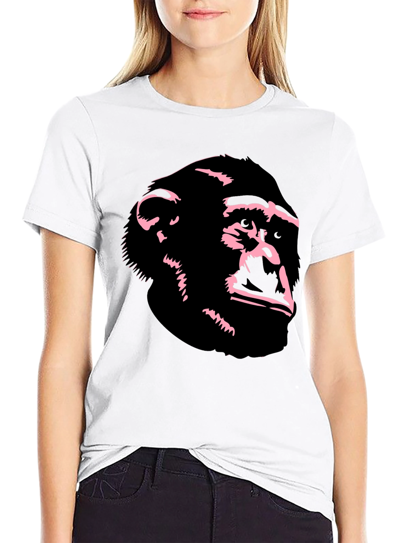 Chimpanzee Graphic T-Shirt - Cool Black Ape Tee