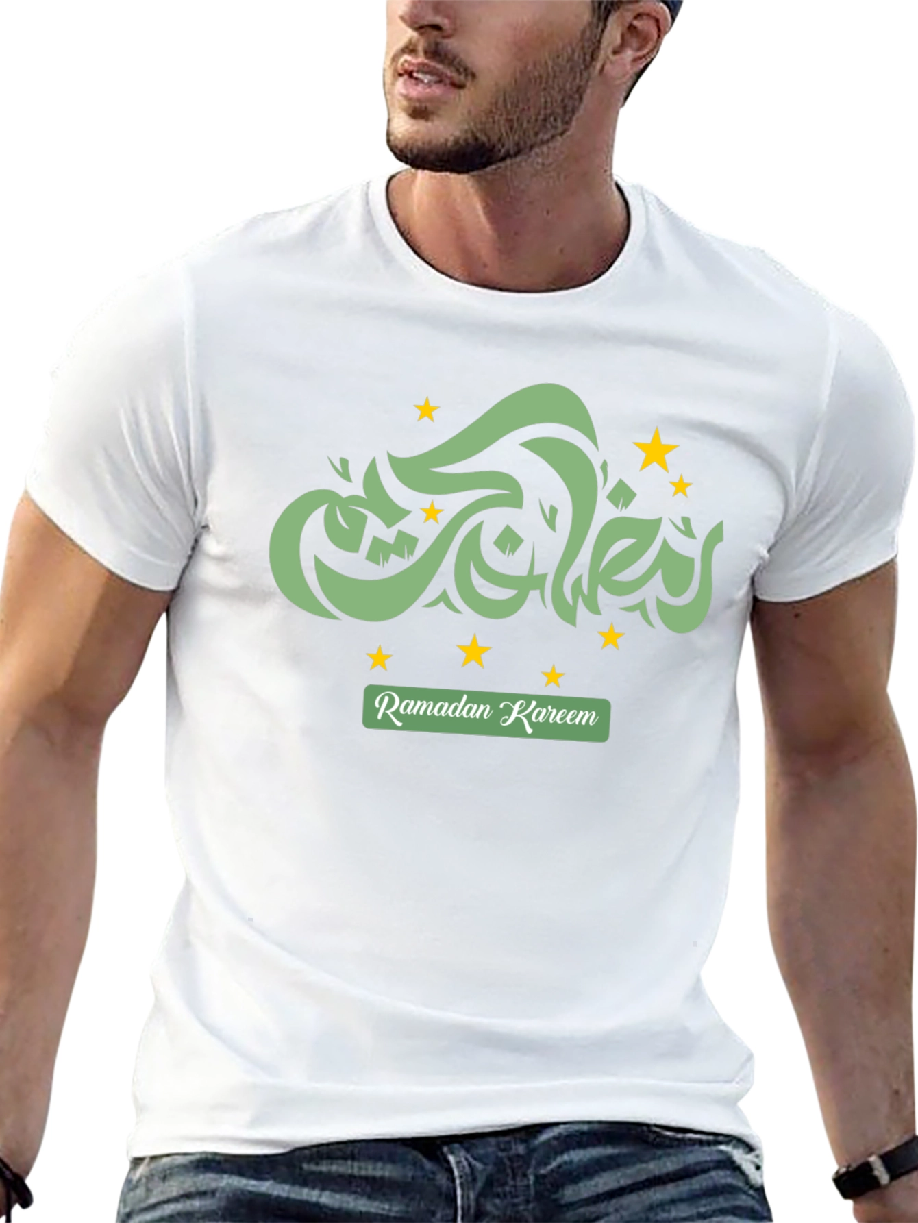Ramadan Kareem Graphic Tee - Black Cotton T-Shirt